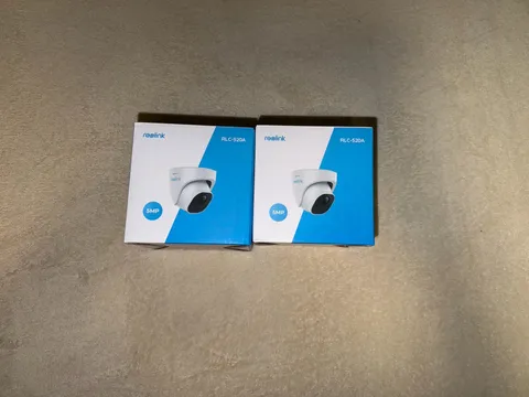 2x Reolink RLC-520A 5MP PoE IP Security Camera IP66 with Human and Vehicle...
