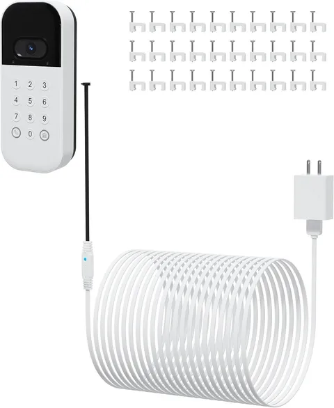 FOOAO Power Adapter Kit for myQ Smart Garage Door Video Keypad, 20ft/6m Outdoor