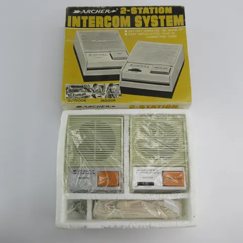 Vintage RadioShack Archer 2-Station Intercom System 43-221A Complete NEW Unused