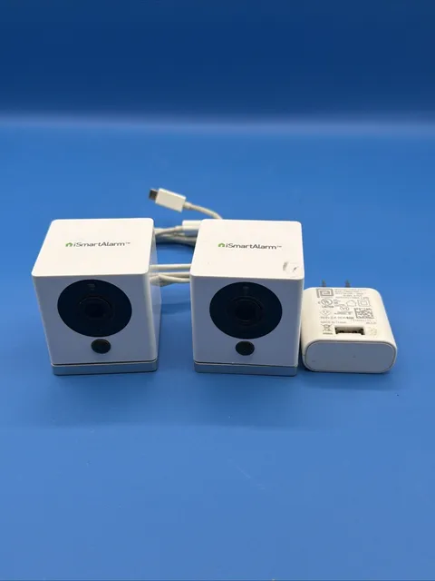 Lot Of 2 iSmart Alarm - Spot Indoor Wi-Fi Network Camera iSC5 Untested