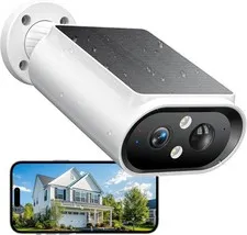 Alkivision Outdoor WATERPROOF Wireless Solar Security Camera - 2K Night Vision