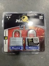 Master Lock 2-Pack of 1 9/16in. EX Series Shrouded Steel Keyed Alike Padlock,