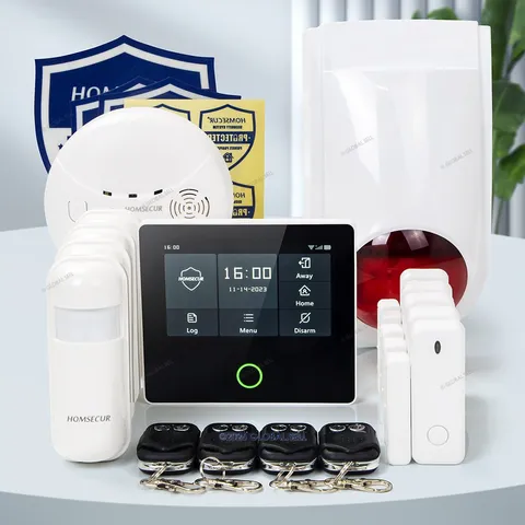 HOMSECUR Wireless WIFI 4G GSM Burglar Intruder Alarm System+PIR+5*Door Sensor