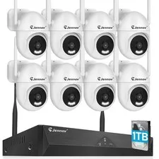 10CH 5MP Wireless Security Camera System NVR 1TB HDD Outdoor WiFi  Surveillance