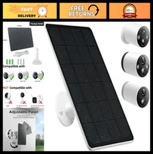 5W Solar Panel Charger for Outdoor Security Camera, Waterproof 9.4ft Cable, 360°