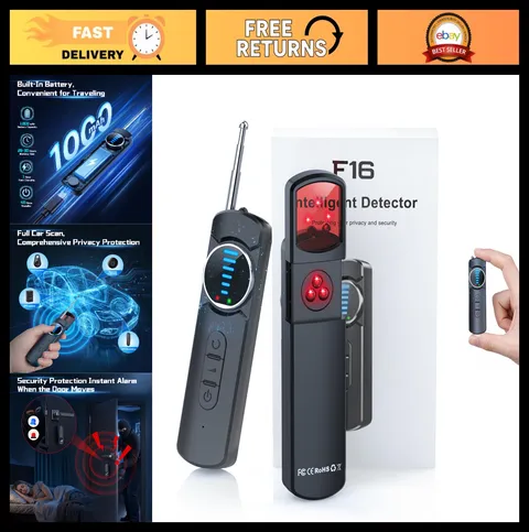 7-in-1 Spy Camera Finder & Bug Detector, Portable RF Signal Scanner for Travel,