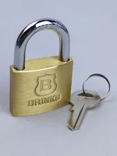 BRINKS Solid Brass Body KEYED LOCK, Weather Resistant, CUT RESISTANT to 2,400lbs
