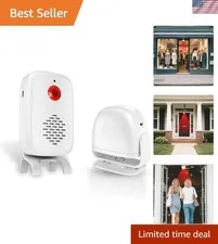 Adaptable Wireless Motion Sensor Chime - Safety Alarm & Personalizable Greetings