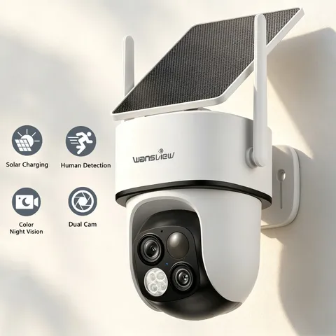 Wansview 2K Wireless IP Camera WIFI Outdoor 360°PTZ Smart Home Security IR Cam