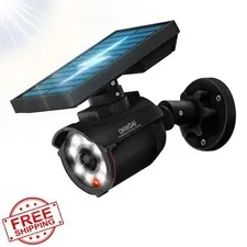 OHWOAI Solar Fake Security Camera Floodlight 1 Pack