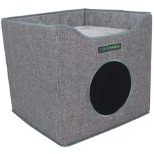 JESPET & GOOPAWS: Foldable Cat Condo - Smoke Grey - Cube House