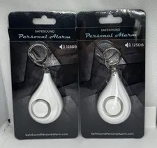 2 SafeSound Personal Alarm Keychain 125DB Loud Emergency Siren