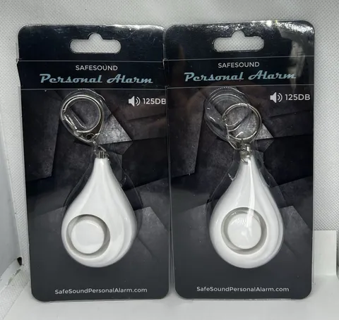 2 SafeSound Personal Alarm Keychain 125DB Loud Emergency Siren