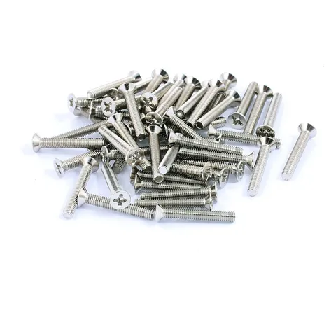 50pcs M3x20mm Countered Stainless Steel Flat Head Screws Cross