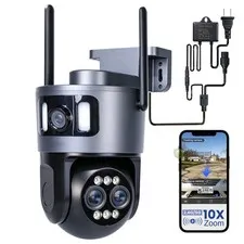 Smart Security Camera Wi-Fi Wireless 360° 10X Zoom 8MP Outdoor Security Camera