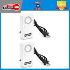 QWORK Power Failure Alarm 2 Pack 120dB LED Indicator 220V Outage Warning Siren