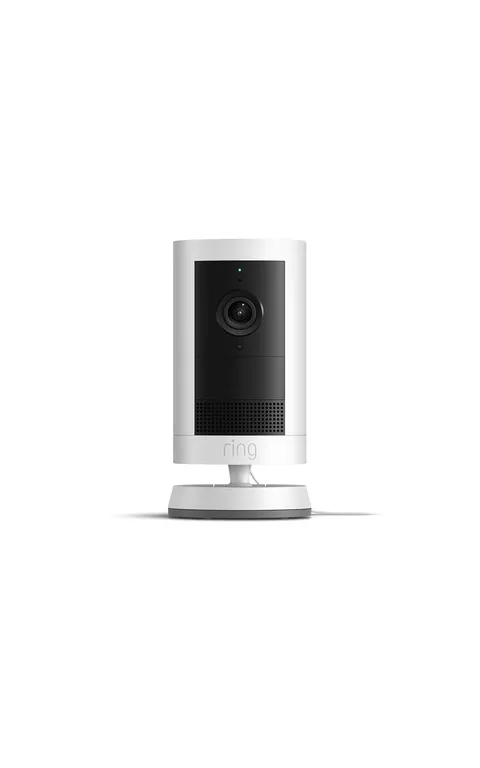 Ring Outdoor Cam Plus, Plug-In (newest model) 2K White Wired