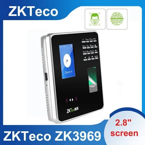 ZKTeco ZK3969 2.8″ Face & Fingerprint Recognition Time Attendance Access Control