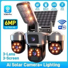 Solar Camera WiFi Outdoor PIR Human Detetion Night Vision Surveillance Cam LOT