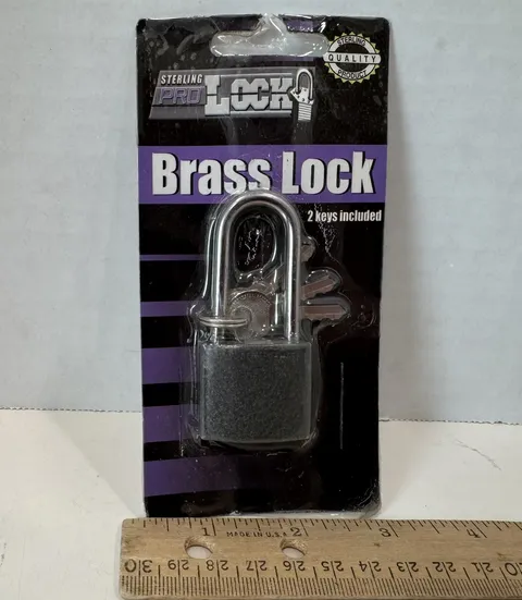 Sterling  ProLock Small Brass Lock Small  1.5" Long Shackle,  New