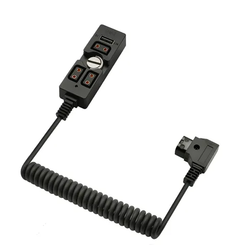 D Tap Male To 3 Port Female Splitter Power Hub With USB Output & 1/4 Inch Mount