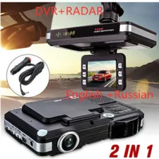 New 2 in1 Car DVR Speed Anti Laser Radar Detector Camera Video Recorder Dash Cam