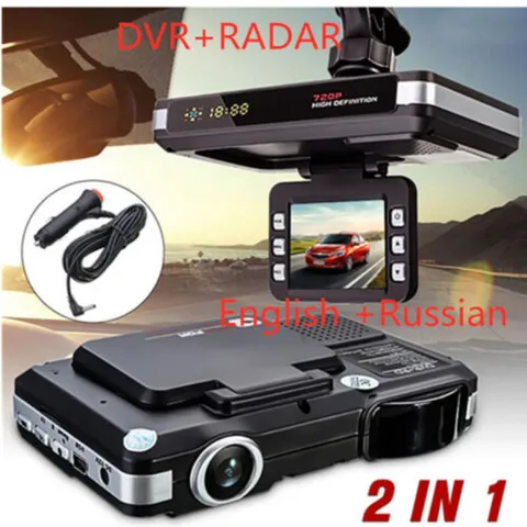 New 2 in1 Car DVR Speed Anti Laser Radar Detector Camera Video Recorder Dash Cam
