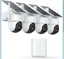 aosu D1 Classic 4-Cam Kit, Security Cameras Wireless Outdoor, Solar Powered