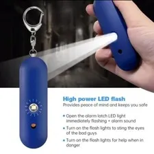 Llavero De Seguridad Alarma De Autodefensa para Mujeres Sirena con Luz LED 130dB
