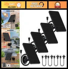 4 Pack Solar Panel for Blink Outdoor Cameras - 13.1ft Cable, Rubber Plug, XT2/XT