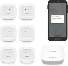 Water Leak Detection Kit Hub and Sensors Long-Range LoRa App SMS Email Offline