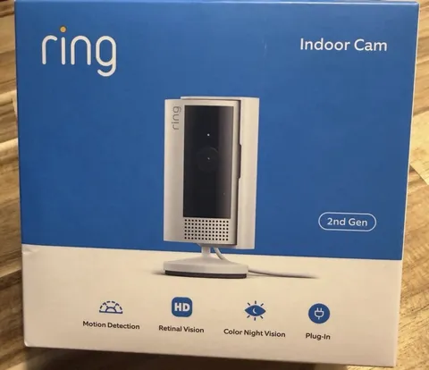 Ring Indoor Cam 2nd Gen Plug-In 1080p HD WiFi Security Camera White Ships Free