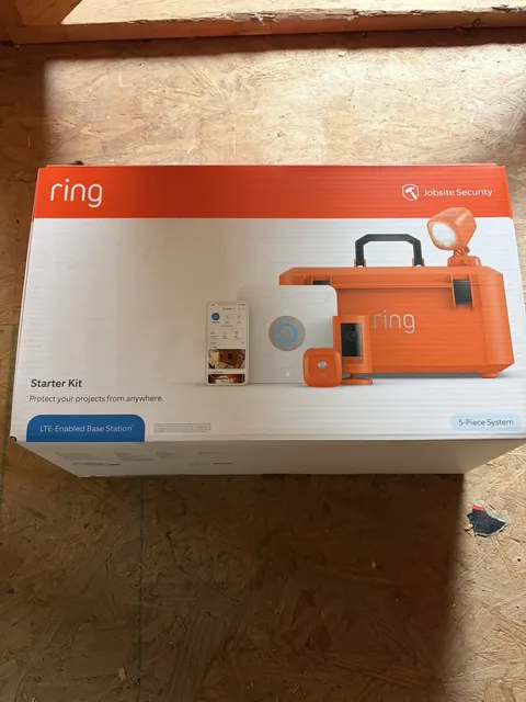 Ring Jobsite Security 5-Piece Starter Kit, New In Opened Box