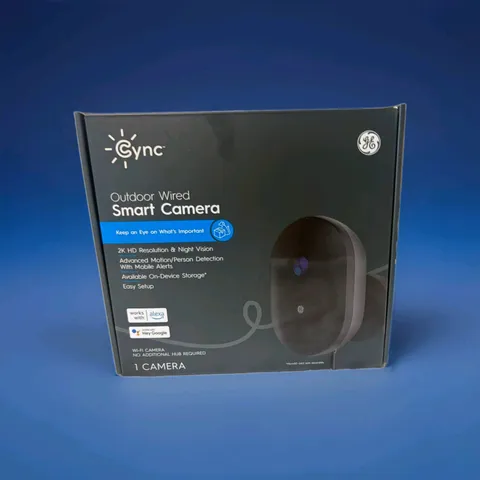 Cync Outdoor Wired Smart Camera 2K HD Wi-Fi Black Night Vision Motion/Person 1