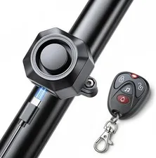 USB Rechargeable Bike Alarm with Remote 110dB Loud Volume Adjustable Wireless...