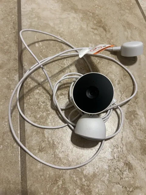 Google Nest Security Cam Indoor 1080p Wired 2nd Generation (White Snow) GJQ9T