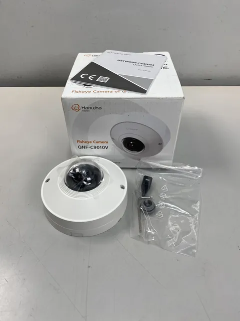 Hanwha Vision QNF-C9010V 12 Megapixel Network IP Outdoor IR AI Fisheye Camera