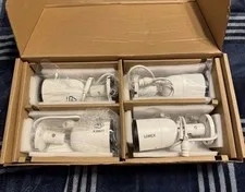 Lot of 4 Lorex 4K Ultra HD Smart Deterrence IP Cameras E893AB-Z4