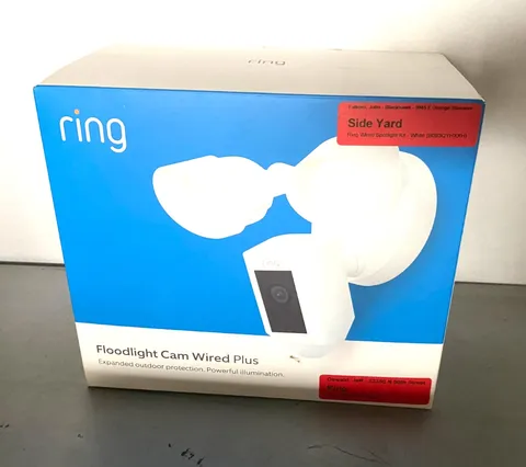 Ring Floodlight Cam Plus Outdoor Wired 1080p FHD Surveillance Camera White 