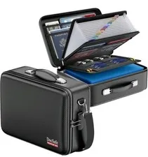 Fireproof Document Box with Lock＆Shoulder Strap, Hard-Shell Case File Organizer
