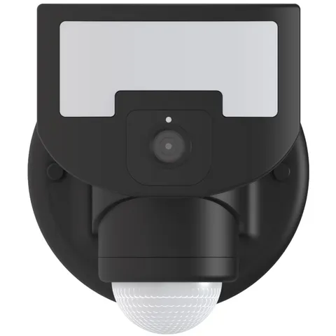 Outdoor Motion Sensor Tracking Floodlight Wifi Security Led Light Camera Black