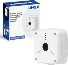Square Outdoor Junction Box for 3-Screw Base Cameras | Tri-Axel Mounting Junc...