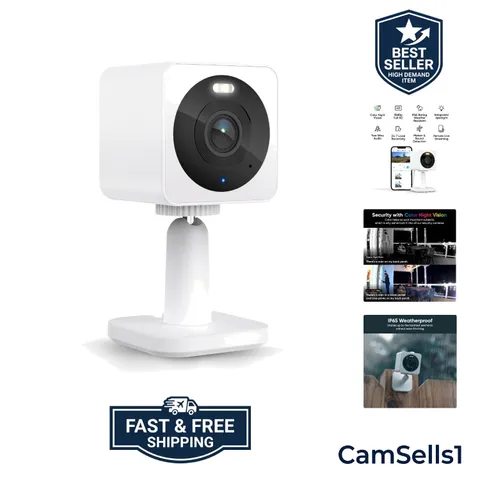 Cam OG Indoor/Outdoor 1080p Wi-Fi Smart Home Security Camera with Color Night...