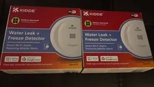 Kidde Smart Water Leak and Freeze Detector WiFi Alexa Google 60WLDR-W Lot Of 2