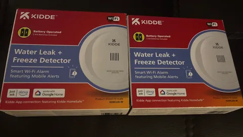 Kidde Smart Water Leak and Freeze Detector WiFi Alexa Google 60WLDR-W Lot Of 2