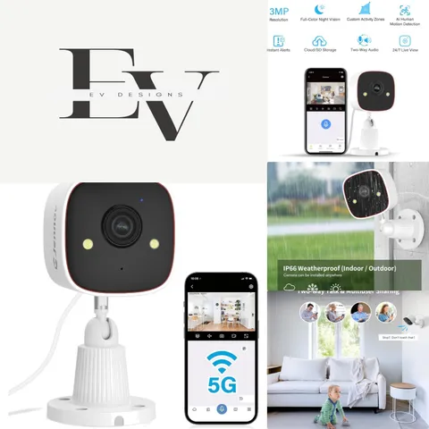 Stylish 2K Bullet Security Camera with Human Detection & Two-Way Audio Feature