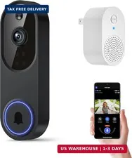 Orbitell 1080P WiFi Video Doorbell Camera, AI Motion Detection, Night Vision