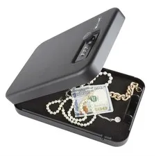 Metal Combination Lock Box 9.5 x 6.5 Inches Valueables Jewelry Cash Stash