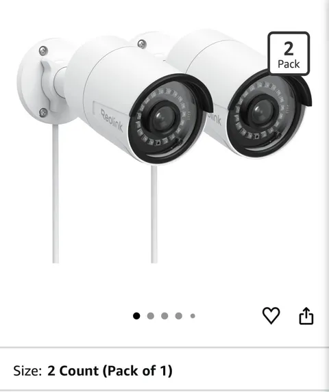 Reolink 2pcs RLC-510A 5MP PoE IP Camera Outdoor Night Vision Audio Recording