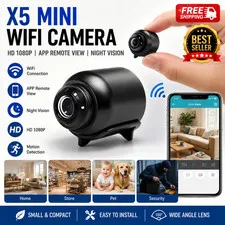 Mini WiFi Security Camera 1080P Night Vision Home Surveillance Cam